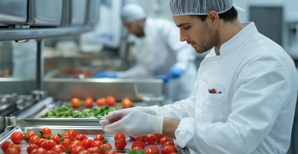 Idea Food Formacion Foto de hombre mirando tomates formacion